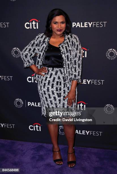 Actress Mindy Kaling attends The Paley Center for Media's 11th Annual PaleyFest fall TV previews Los Angeles for Hulu's The Mindy Project at The...