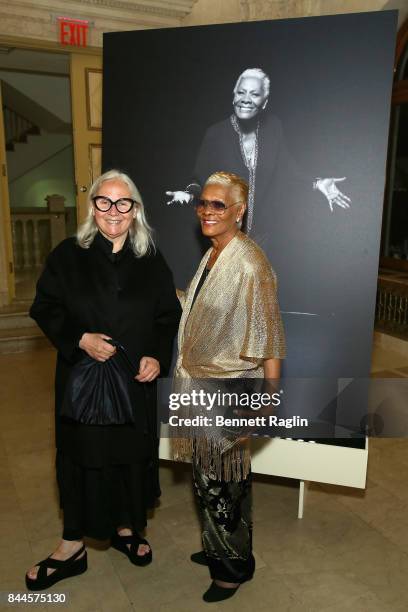 Brigitte Lacombe and Dionne Warwick attends Harper's BAZAAR Celebration of "ICONS By Carine Roitfeld" at The Plaza Hotel presented by Infor, Laura...