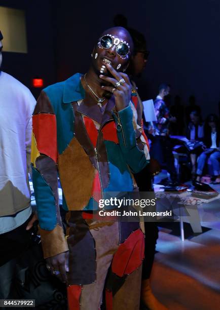 Young Paris attends Jeremy Scott collection during the September 2017 New York Fashion Week: The Shows on September 8, 2017 in New York City.