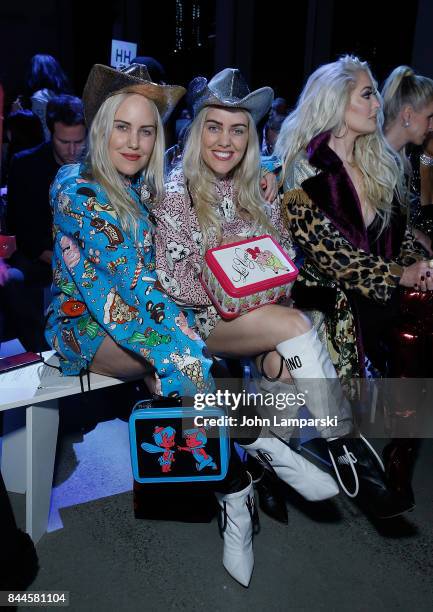 Bloggers Cailli Beckerman and Sam Beckerman attend Jeremy Scott collection during the September 2017 New York Fashion Week: The Shows on September 8,...