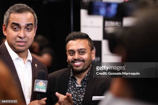 Bibhu Mohapatra and Ketan Chokshi during the Bibhu Mohapatra fashion show with Narayan Jewellers in association with ForeverMark Diamonds at Skylight...