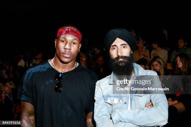 Duke Ihenacho and Waris Ahluwalia during the Bibhu Mohapatra fashion show with Narayan Jewellers in association with ForeverMark Diamonds at Skylight...