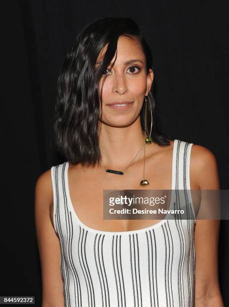 Designer Michelle Ochs poses backstage for the Cushnie Et Ochs fashion show during New York Fashion Week: The Shows at Gallery 1, Skylight Clarkson...