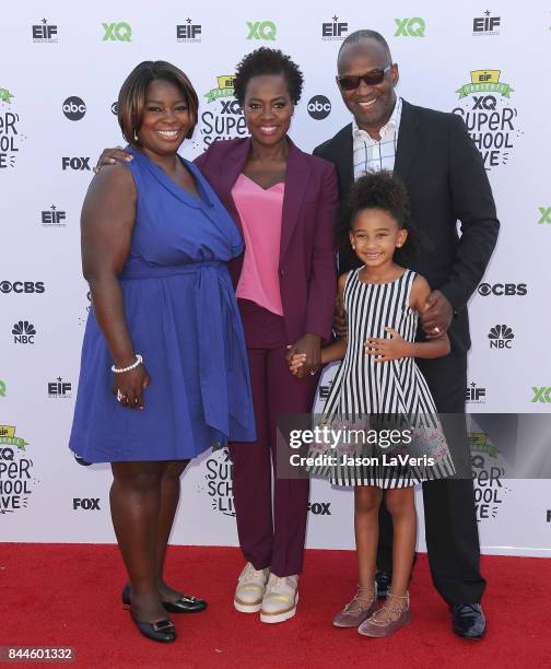 Deloris Grant, Viola Davis, Genesis Tennon and Julius Tennon attend XQ Super School Live at The Barker Hanger on September 8, 2017 in Santa Monica,...