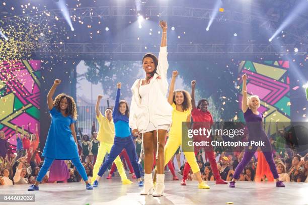 Jennifer Hudson performs onstage during the XQ Super School Live, presented by EIF, at Barker Hangar on September 8, 2017 in Santa California.