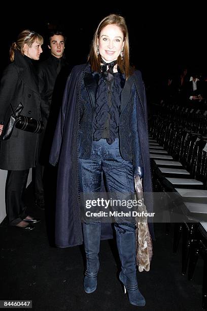 Becca Cason Thrash attends the Christian Dior fashion show during Paris Fashion Week Haute Couture Spring/Summer 2009 on January 26, 2009 in Paris,...