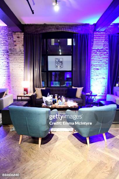 View of the venue during the 'The Upside' cocktail party, hosted by RBC and The Weinstein Company, at RBC House Toronto Film Festival 2017 on...