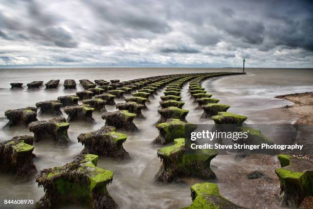 felixstowe sea defences - felixstowe stock pictures, royalty-free photos & images