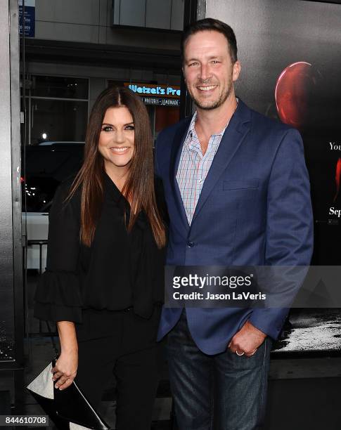 Actress Tiffani Thiessen and husband Brady Smith attend the premiere of "It" at TCL Chinese Theatre on September 5, 2017 in Hollywood, California.