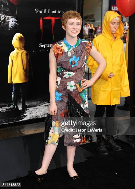 Actress Sophia Lillis attends the premiere of "It" at TCL Chinese Theatre on September 5, 2017 in Hollywood, California.