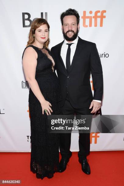 John Pollono and guest attend the 'Stronger' premiere during the 2017 Toronto International Film Festival at Roy Thomson Hall on September 8, 2017 in...