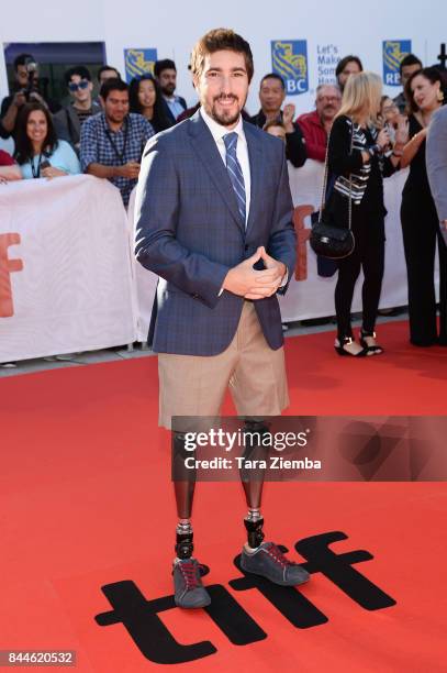 Jeff Bauman attends the 'Stronger' premiere during the 2017 Toronto International Film Festival at Roy Thomson Hall on September 8, 2017 in Toronto,...