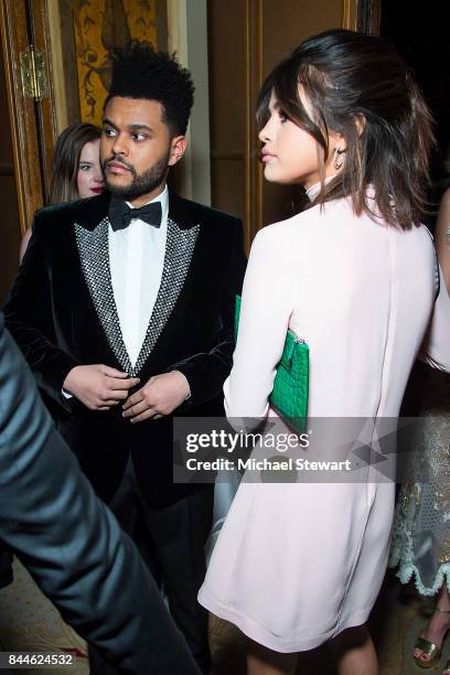 Singers The Weeknd and Selena Gomez attend 2017 Harper's Bazaar Icons at The Plaza Hotel on September 8, 2017 in New York City.