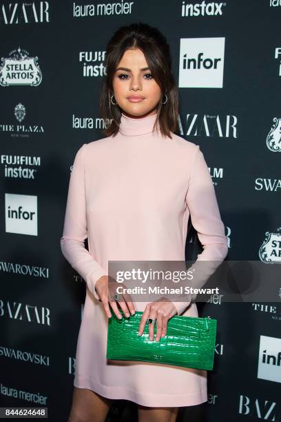 Singer Selena Gomez attends 2017 Harper's Bazaar Icons at The Plaza Hotel on September 8, 2017 in New York City.