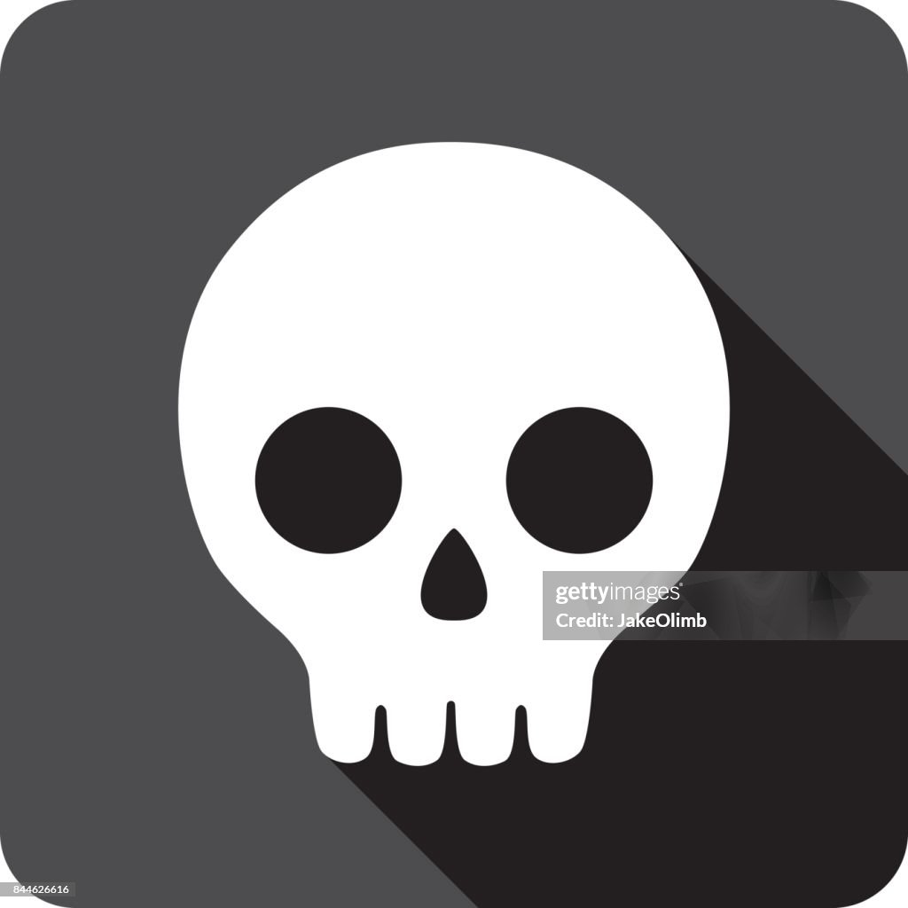 Cartoon-Schädel-Symbol-Silhouette