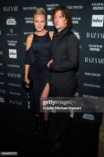 Malin Akerman and Roberto Zincone attend 2017 Harper's Bazaar Icons at The Plaza Hotel on September 8, 2017 in New York City.