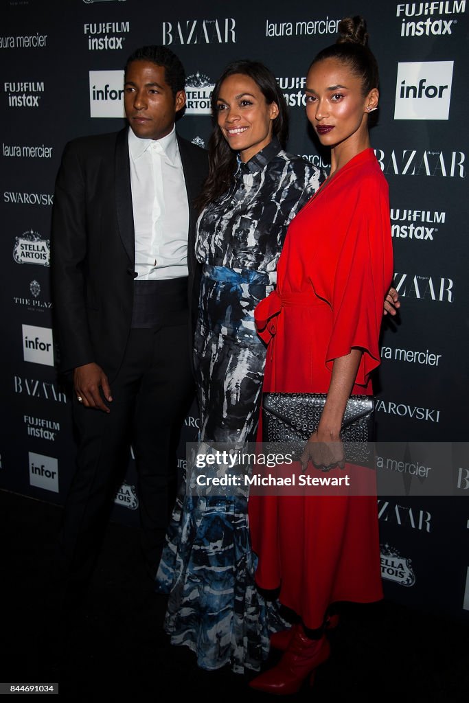 Rosario Dawson and Anais Mali attend 2017 Harper's Bazaar Icons at