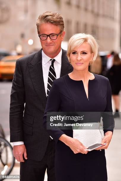 Joe Scarborough and Mika Brzezinski arrive to the Daily Front Row's Fashion Media Awards at Four Seasons Hotel New York Downtown on September 8, 2017...