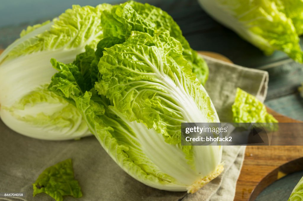 Raw Green Organic Napa Cabbage