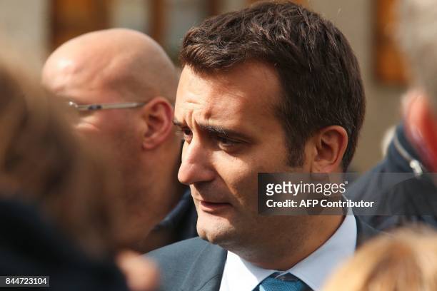 Vice president of France's National Front party, Florian Philippot attends a rally on September 9, 2017 in Brachay, northeastern France, marking the...