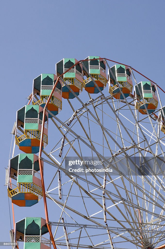 Low angle view of a ferris wheel, Pushkar, Rajasthan, India