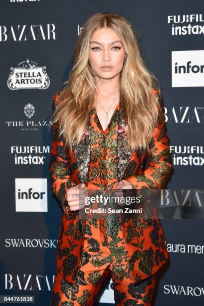 Gigi Hadid attends 2017 Harper's Bazaar Icons at The Plaza Hotel on September 8, 2017 in New York City.