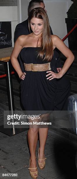 Lucy Pinder attends the Celebrity Big Brother wrap party on January 26, 2009 in London, England.