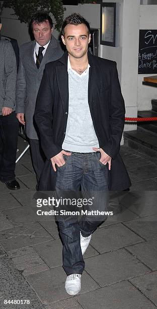 Ben Adams attends the Celebrity Big Brother wrap party on January 26, 2009 in London, England.