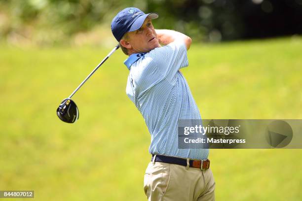 David Toms of the United States hits his tee shot on the 6th hole during the second round of the Japan Airlines Championship at Narita Golf...