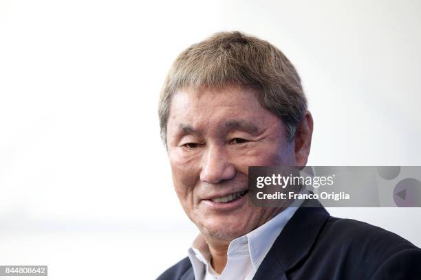 Takeshi Kitano attends the 'Outrage Coda' photocall during the 74th Venice Film Festival at Sala Casino on September 9, 2017 in Venice, Italy.