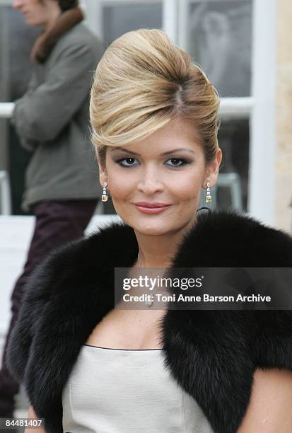 Lola Karimova attends the Christian Dior fashion show during Paris Haute Couture Fashion WeekSpring/Summer 2009 at Musee Rodin on January 26, 2009 in...