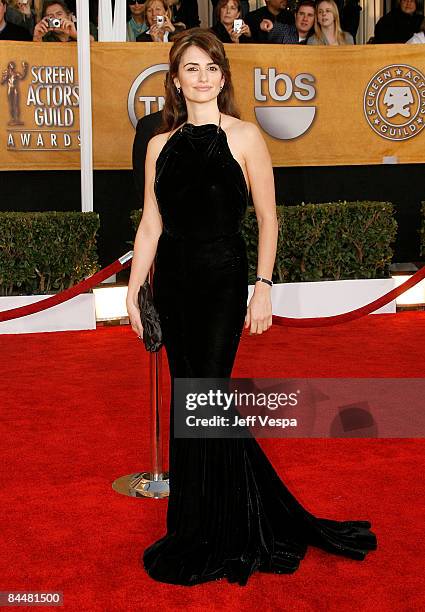 Actress Penelope Cruz arrives at the 15th Annual Screen Actors Guild Awards held at the Shrine Auditorium on January 25, 2009 in Los Angeles,...