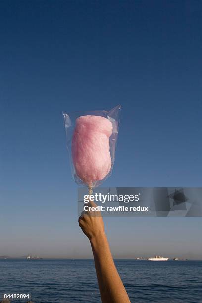 candyfloss - zucchero filato foto e immagini stock