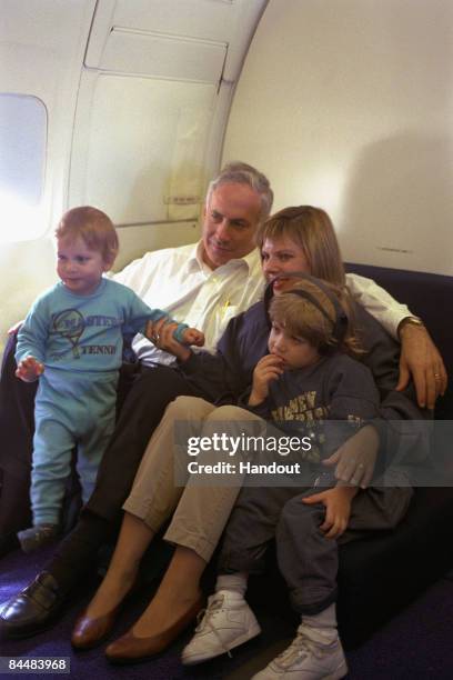 In this Israeli Government Press Office file photo, Prime Minister Benjamin Netanyahu, his wife Sara Netanyahu and their sons Avner and Yair watch a...