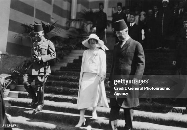 Elisabeth of Bavaria , wife of King Albert I of Belgium, during a visit to Egypt, circa 1925.