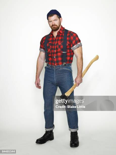 lumberjack - tagliaboschi foto e immagini stock