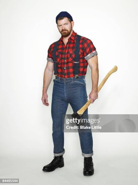 lumberjack - houthakker stockfoto's en -beelden