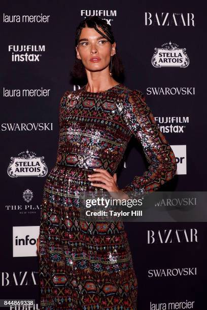 Crystal Renn attends the 2017 Harper ICONS party at The Plaza Hotel on September 8, 2017 in New York City.