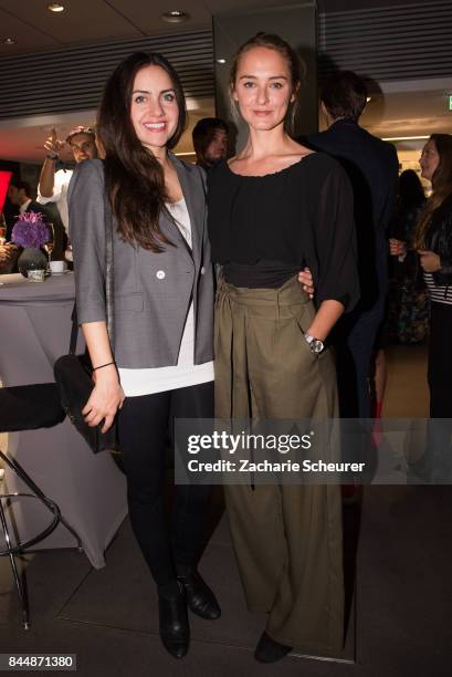 Anne-Catrin Mrzke and guest at Audi City Berlin on September 9, 2017 in Berlin, Germany.