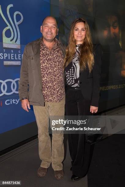 Herbert Schberl and Alexandra Kamp at Audi City Berlin on September 9, 2017 in Berlin, Germany.