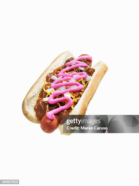 Chili Dog With Pepto Pismo As A Topping High-Res Stock Photo