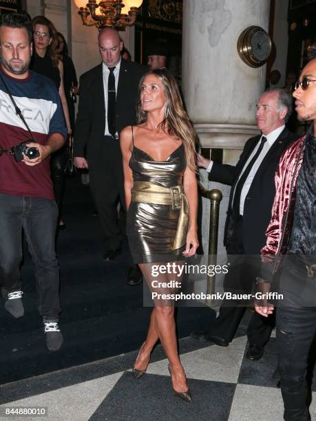 Heidi Klum is seen attending Harper's BAZAAR Celebration of 'ICONS By Carine Roitfeld' at The Plaza Hotel on September 08, 2017 in New York City.