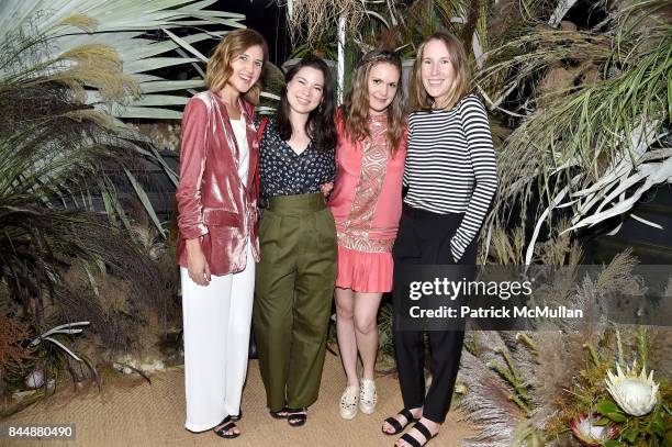 Nadine Pougnet, Lei Lei Clavey, Emily Wasik and Sarah Owen attend the Nicole Miller Spring 2018 Presentation at Gramercy Terrace at The Gramercy Park...