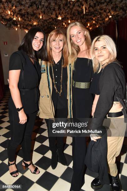 Alexa Arcaini, Nicole Miller, Emma Atterholm and Kelsey Kizolek attend the Nicole Miller Spring 2018 Presentation at Gramercy Terrace at The Gramercy...