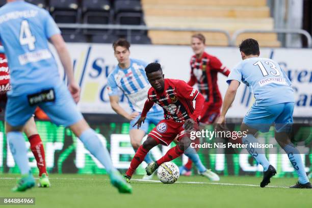 Frank Ahrin of Oestersunds FK during the Allsvenskan match between Ostersunds FK and Athletic FC Eskilstuna at Jamtkraft Arena on September 9, 2017...