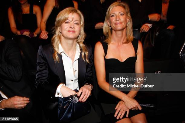Lady Helen of Windsor and Mafalda von Hesse attends the Giorgio Armani Prive fashion show during Paris Fashion Week Haute Couture Spring/Summer 2009...