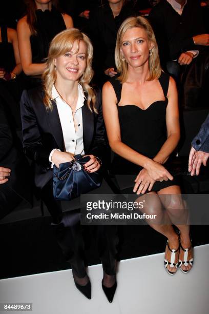 Lady Helen of Windsor and Mafalda von Hesse attend the Giorgio Armani Prive fashion show during Paris Fashion Week Haute Couture Spring/Summer 2009...