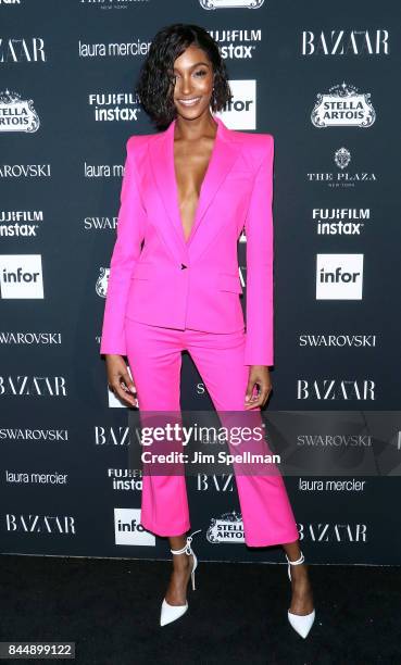 Model Jourdan Dunn attends the 2017 Harper's Bazaar Icons at The Plaza Hotel on September 8, 2017 in New York City.