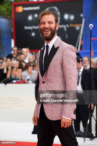 Festival host Alessandro Borghi arrives at the Award Ceremony of the 74th Venice Film Festival at Sala Grande on September 9, 2017 in Venice, Italy.