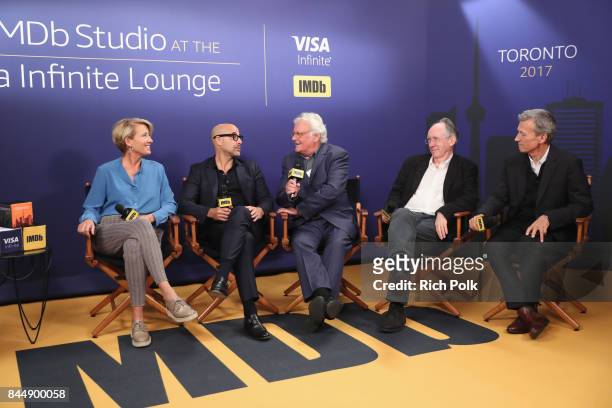Actress Emma Thompson, actor Stanley Tucci, director Richard Eyre, writer Ian McEwan and producer Duncan Kenworthy of 'The Children's Act' attend The...